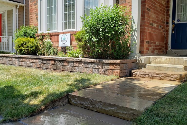 Retaining Wall and Walkway